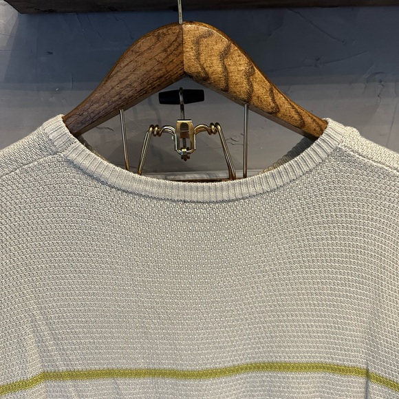 Knit Cap Sleeved Beige Multi Color Striped Top size XL - Picture 6 of 13